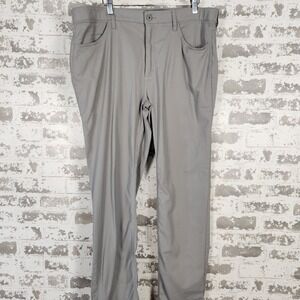 Orvis Mens Pants 38x34 Gray Cotton Blend Travel Casual Outdoor Work Deep Pockets